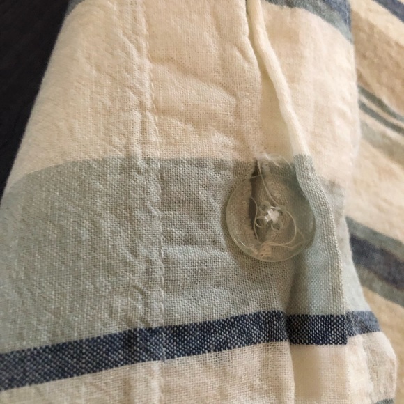 Like-New Pottery Barn Darian Stripe Duvet Cover & Sham Blue Multi - 2 Pieces - Picture 8 of 8